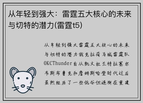 从年轻到强大：雷霆五大核心的未来与切特的潜力(雷霆t5)